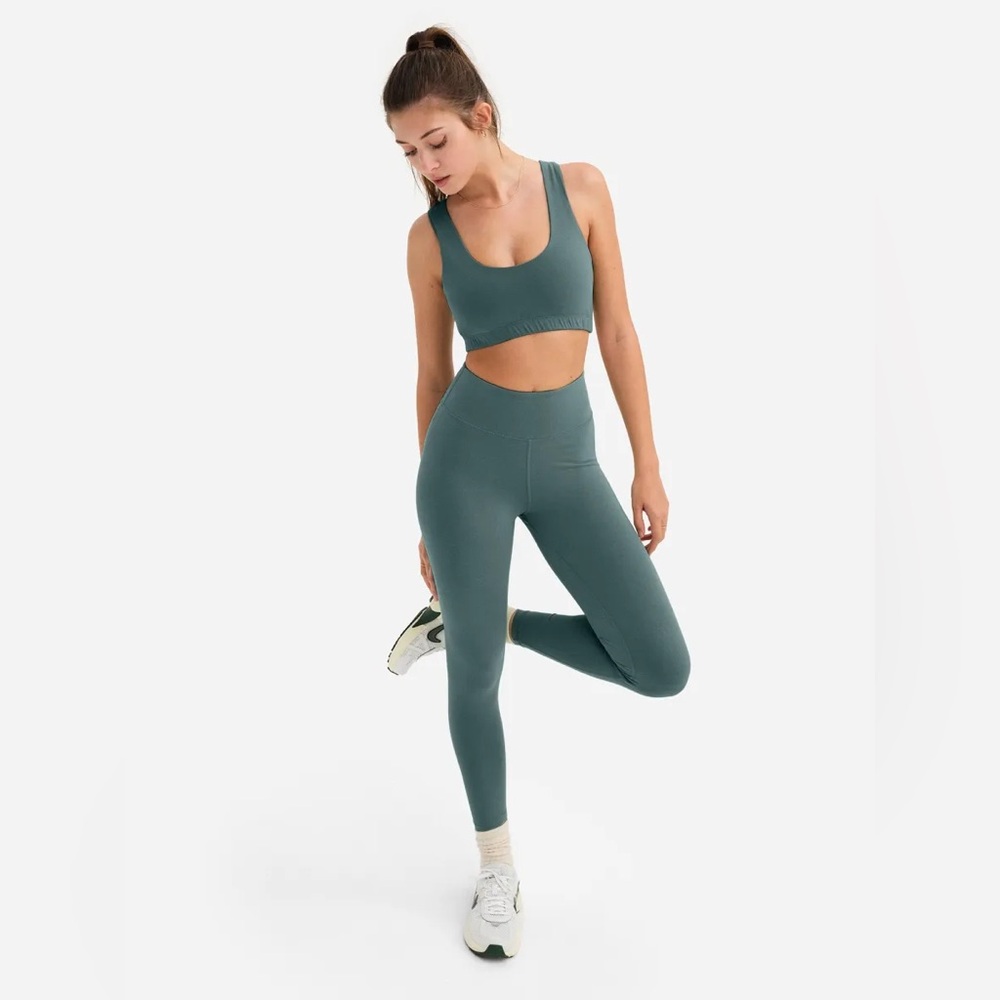 MATE the Label Organic Cotton Full Length Legging - Forest - Size Large NWT